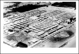 Aerial view of the VA Center in the 1940s
